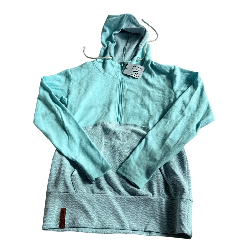 BUNDLE 2/$50 NWT aqua half zip Ampersand sweatshirt